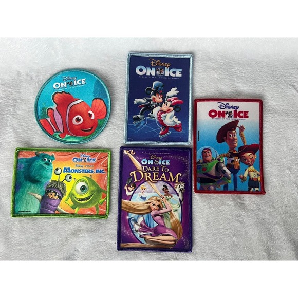 Disney Other - 5 Disney On Ice Patches Mickey - Buzz -Woody - Princesses - Monster Inc.- Nemo